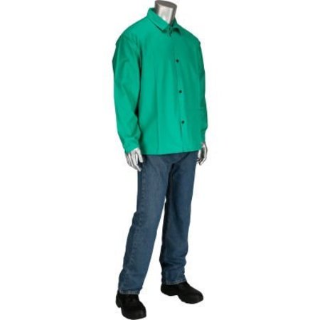 PIP Ironcat 30in FR Twill Cotton Jacket, 9oz, Green, 3XL 7040/3XL